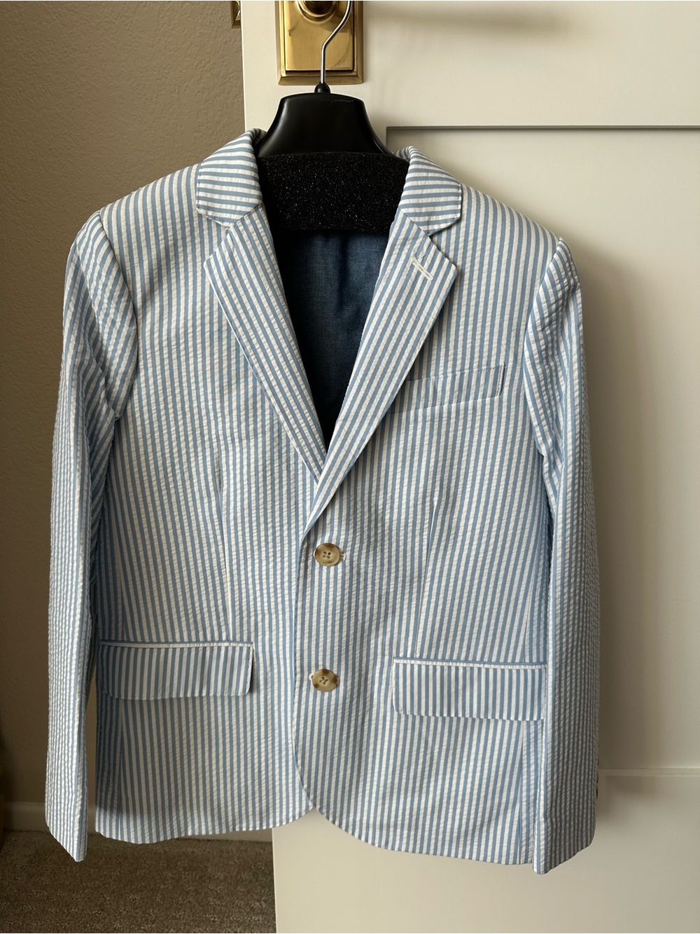 JCrew kid Striped Seersucker Blazer
